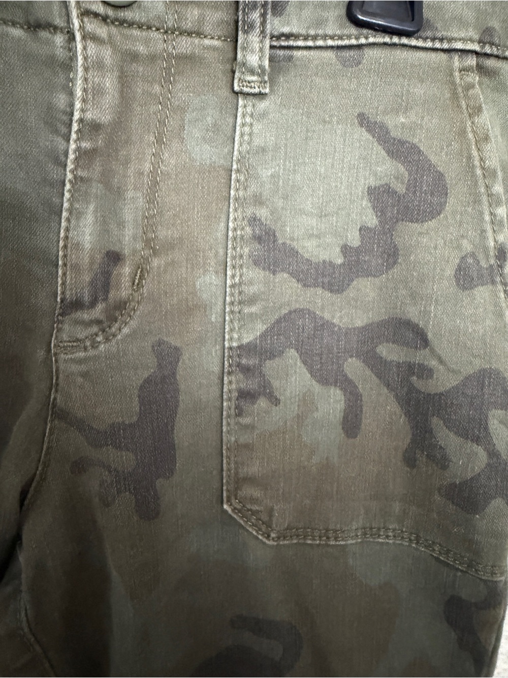 Sanctuary Olive Green Camouflage Ankle Jeans